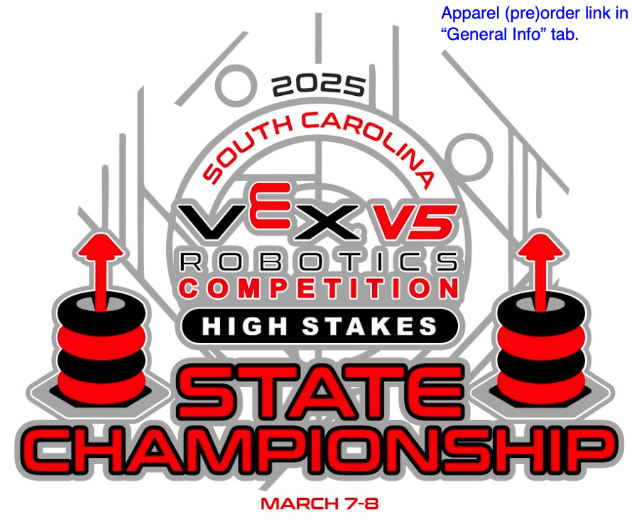 2025 SC VEX V5 Robotics Competition HS State Championship