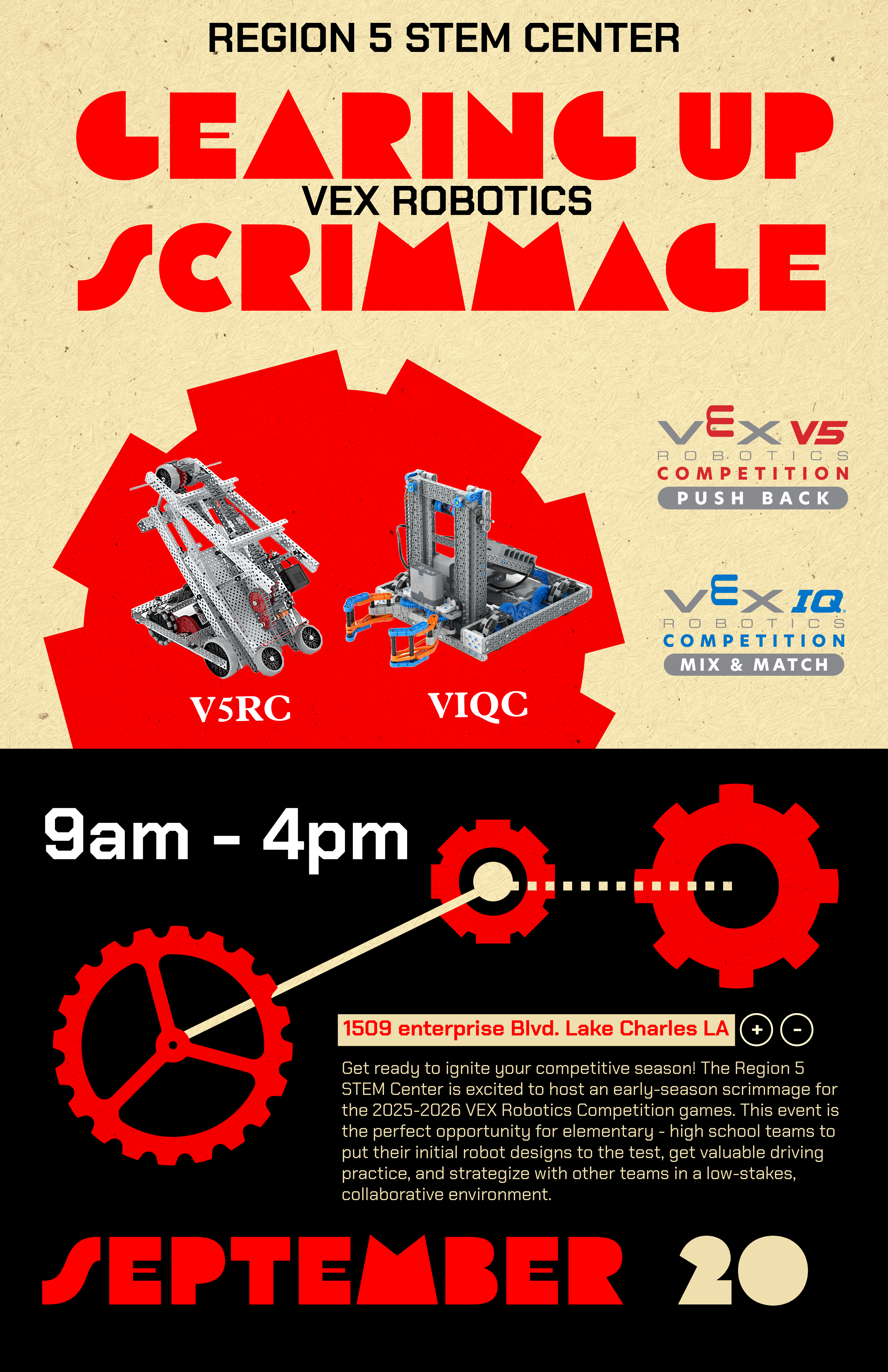 V5RC Robotics Competition - Gearing Up @ Region 5 Scrimmage