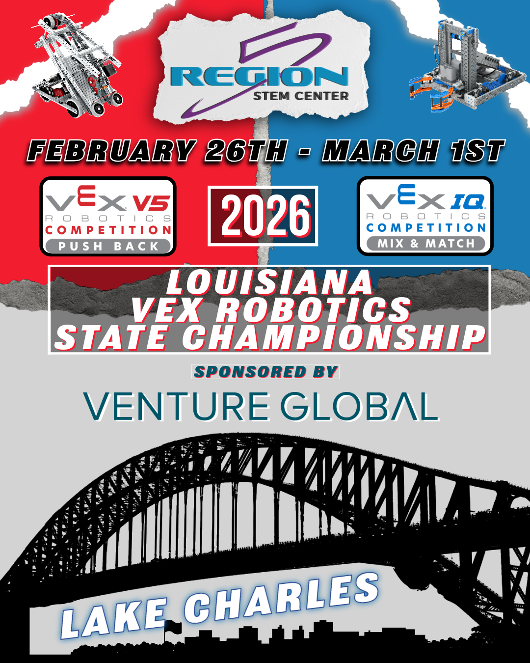2026 Louisiana Middle School VEX V5 Robotics State  Championship